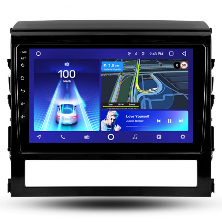 Рамка для Toyota Land Cruiser 200 2015-2020 9" "Only Base" KiriNavi черная глянцевая