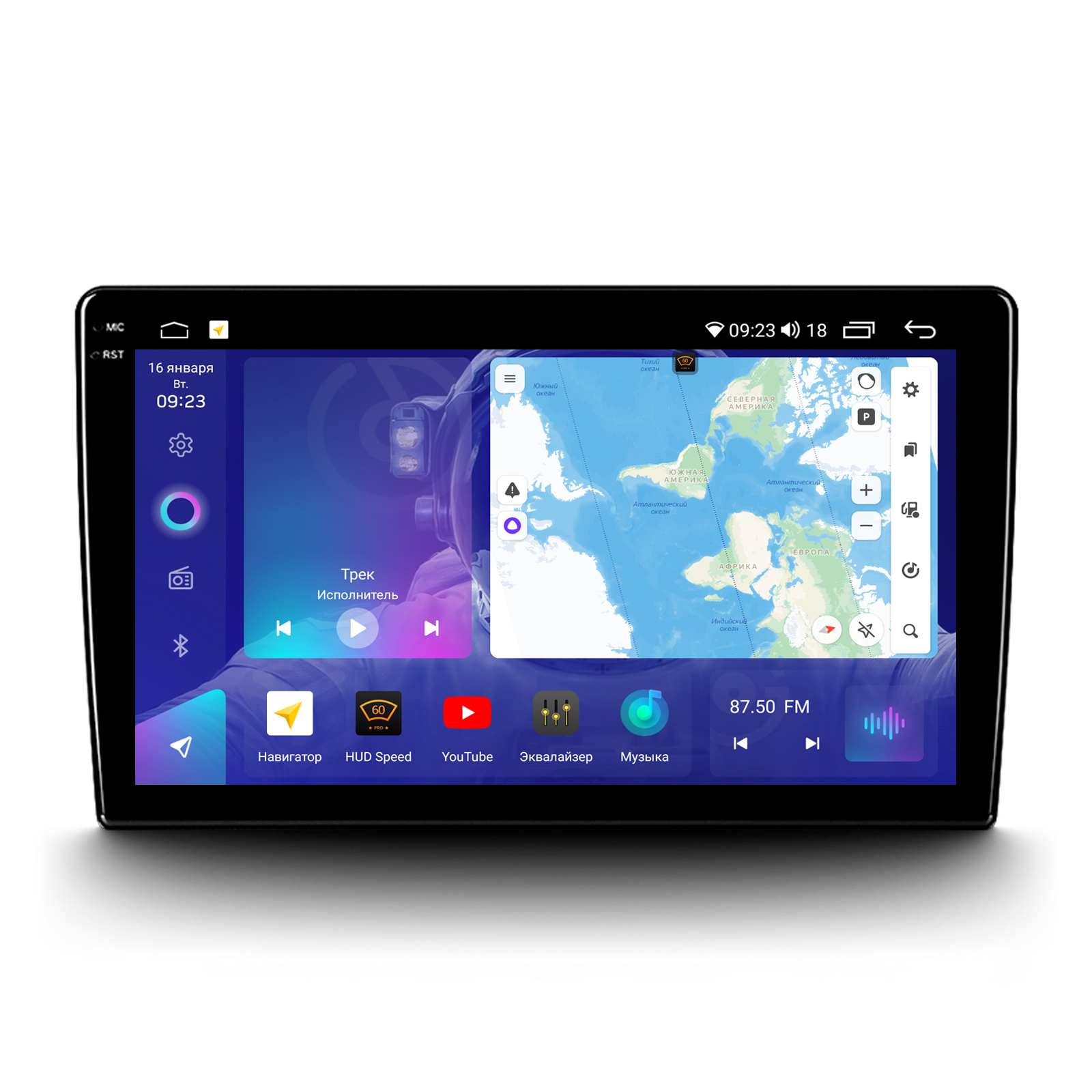 Магнитола Android NAVI PRO 2K 4+64Gb 9