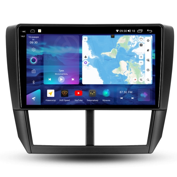 Магнитола на платформе Android Navi PRO 2K 6/128Gb 9" для Subaru Impreza/Forester 2008-2013