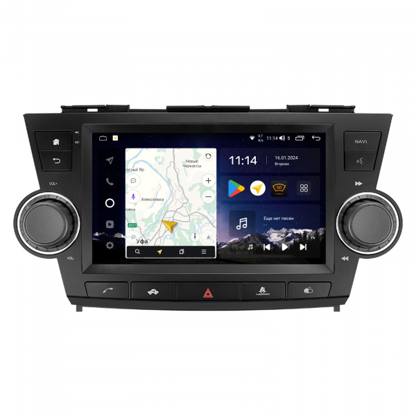 Магнитола Navi S Plus 4+64Gb 10" для Toyota Highlander 2007-2013 с кнопками управления