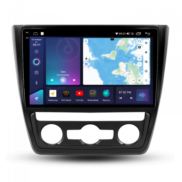 Магнитола на платформе Android Navi PRO 2K 4/32Gb 10" для Skoda Yeti 2009-2014