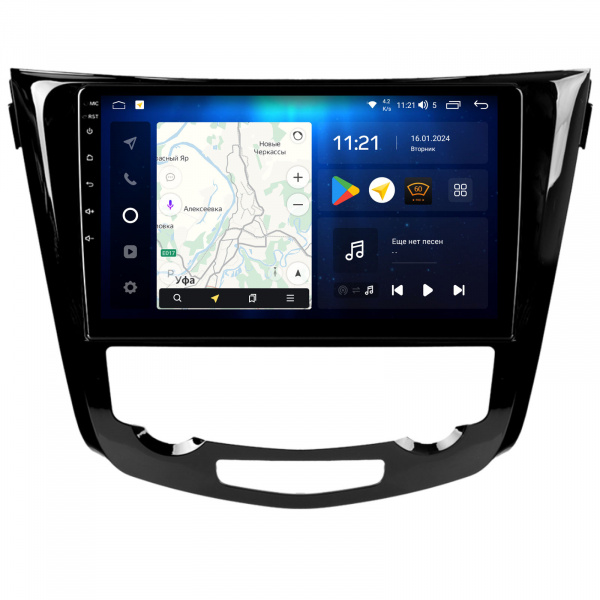 Магнитола Navi S Plus 6+128Gb 10"  для Nissan Qashqai/Xtrail 2013-2021 10" "F2" Climate