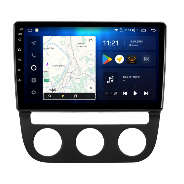 Магнитола Navi S Plus 6+128Gb 10" для Volkswagen Golf 5/Jetta 5 2003-2010 10" "F2" Climate