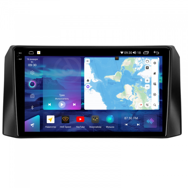 Магнитола на платформе Android Navi PRO 2K 6/128Gb 9" для UAZ Patriot 2016-2021