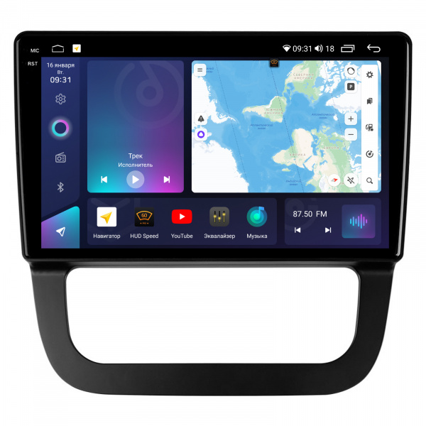 Магнитола на платформе Android Navi PRO 2K 4/32Gb 10" для Volkswagen Golf 5/Jetta 5 2003-2010 "F3" Climate