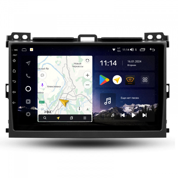 Магнитола Navi S Plus 4+64Gb 9" для Toyota Land Cruiser Prado 120 2003-2009 Type-B