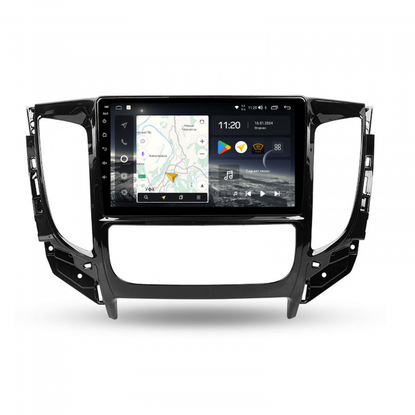 Магнитола Navi S Plus 2+32Gb 9" для Mitsubishi L200 2015-2019  F2 Climate