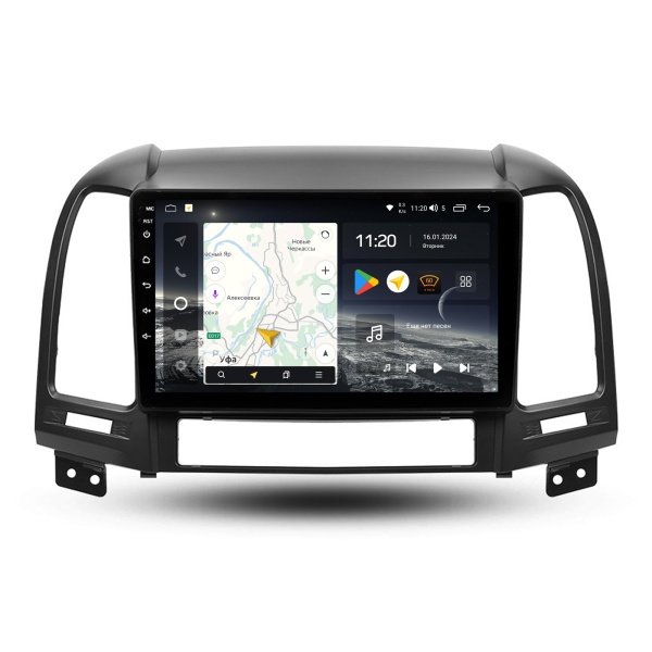 Магнитола Navi S Plus 4+32Gb 9" для Hyundai Santa Fe 2007-2012 Type-A