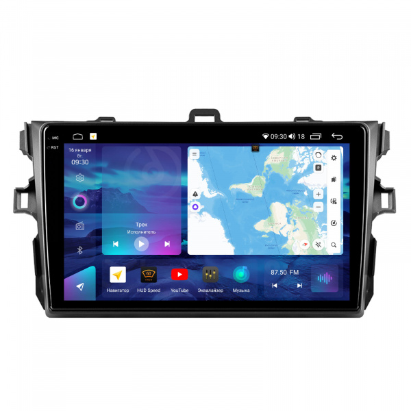 Магнитола на платформе Android Navi PRO 2K 6/128Gb 9" для Toyota Corolla 150 2006-2013