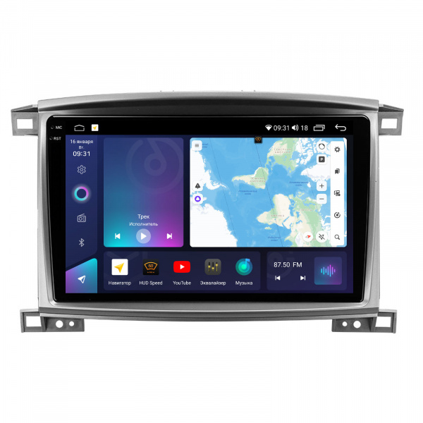 Магнитола на платформе Android Navi PRO 2K 4/32Gb 10" для Toyota Land Cruiser 100 2002-2007  "Type-B"