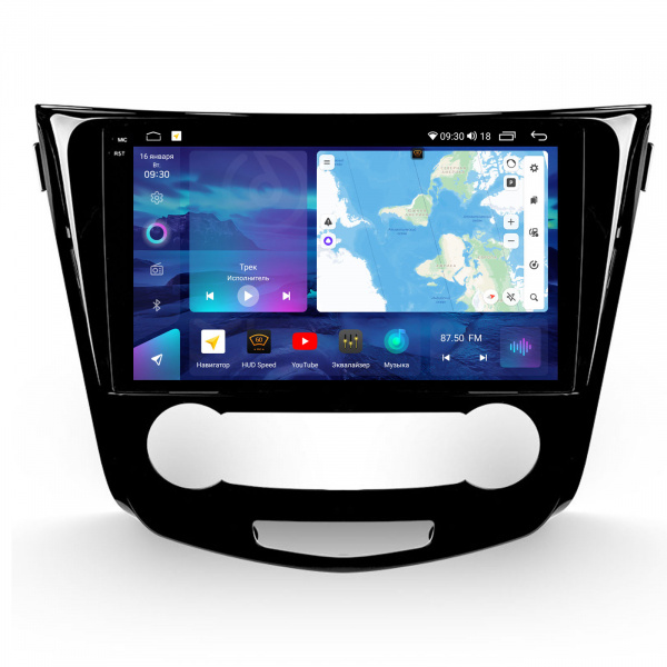 Магнитола на платформе Android Navi PRO 2K 6/128Gb 10" для Nissan Qashqai/X-Trail 2013-2021  "F1" A/C