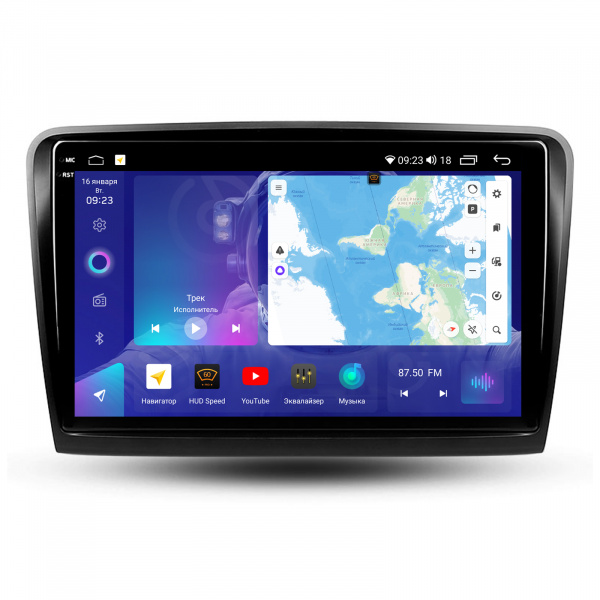 Магнитола на платформе Android Navi PRO 2K 4/64Gb 10" для Skoda Superb 2008-2015