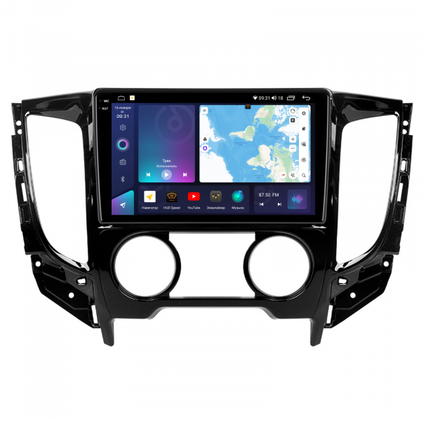 Магнитола на платформе Android Navi PRO 2K 4/32Gb 9" для Mitsubishi L200 2015-2019  F1 A/C