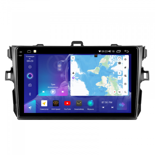 Магнитола на платформе Android Navi PRO 2K 4/64Gb 9" для Toyota Corolla 150 2006-2013