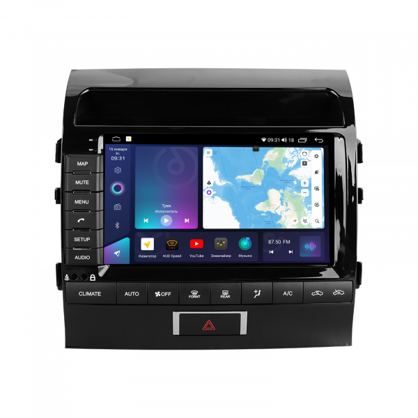 Магнитола на платформе Android Navi PRO 2K 4/32Gb 9" для Toyota Land Cruiser 200 2007-2015 Type-A