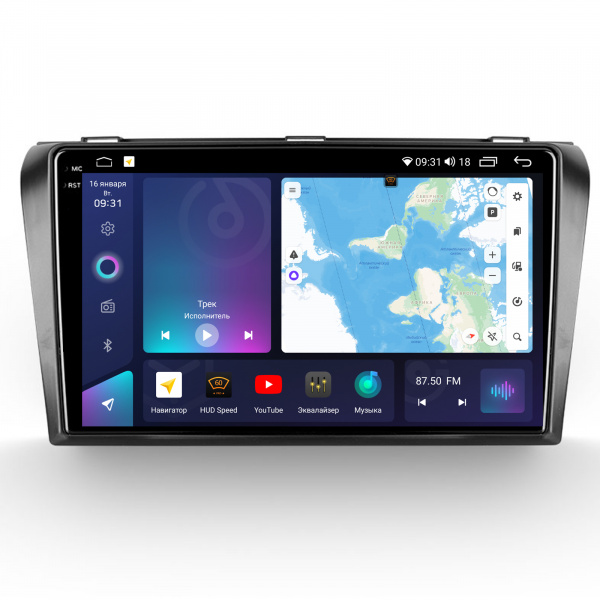 Магнитола на платформе Android Navi PRO 2K 4/32Gb 9" для Mazda 3 2003-2009