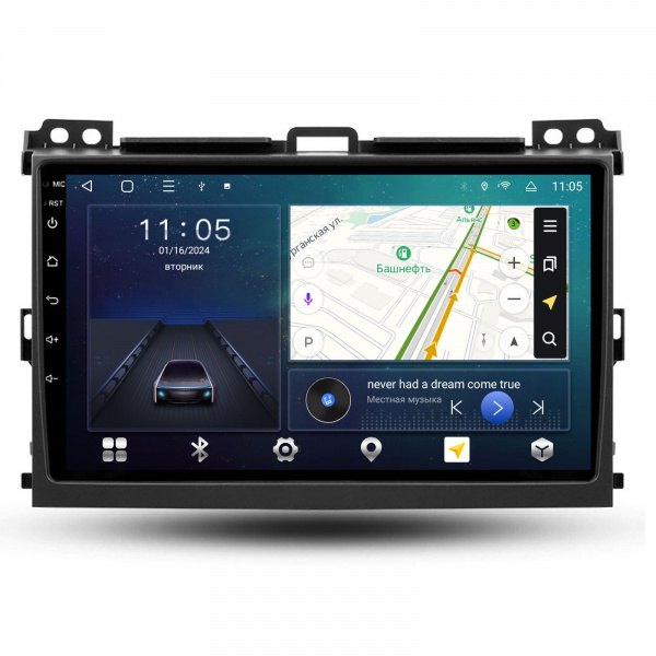 Магнитола Navi S 2+64Gb 9" для Toyota Land Cruiser Prado 120 2003-2009 Type-B