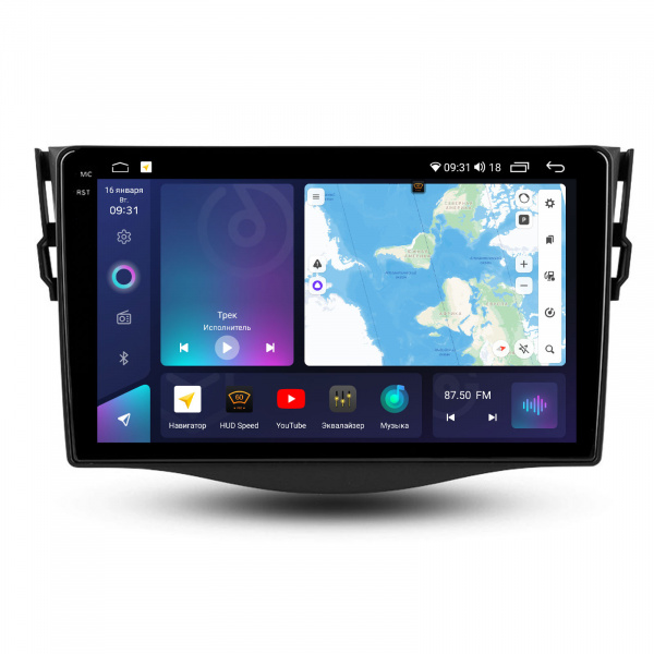 Магнитола на платформе Android Navi PRO 2K 4/32Gb 9" для Toyota RAV4 2005-2014