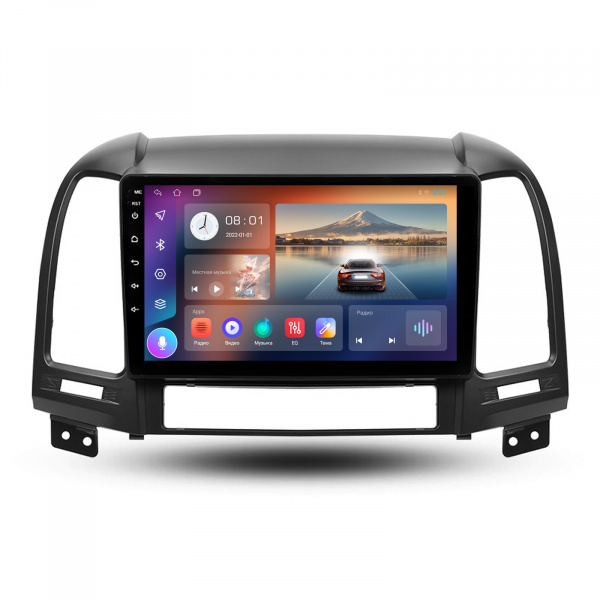 Магнитола NAVI LITE 2+32Gb 9"для Hyundai Santa Fe 2007-2012 Type-A