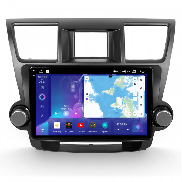 Магнитола на платформе Android Navi PRO 2K 4/64Gb 10" для Toyota Highlander 2007-2013