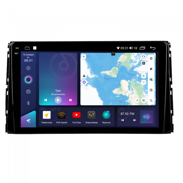 Магнитола на платформе Android Navi PRO 2K 4/32Gb 10" для Toyota RAV4 2018-2021