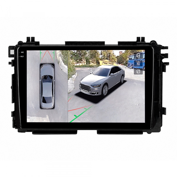 Магнитола Navi Pro 2K 6+128Gb 9" с поддержкой кругового обзора с камерами кругового обзора 360 1080p AHD для Honda HR-V/Nezel/XR-V 2014-2021