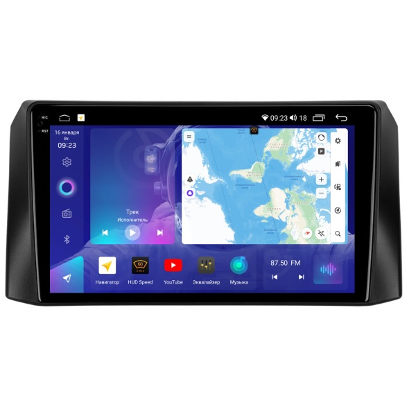 Магнитола на платформе Android Navi PRO 2K 4/64Gb 9" для UAZ Patriot 2016-2021