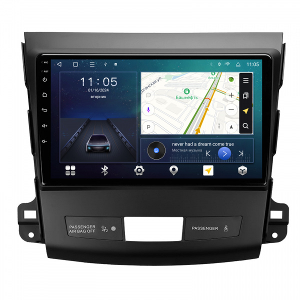 Магнитола Navi S 3+32Gb 9" для Mitsubishi Outlander 2005-2011 Type-B