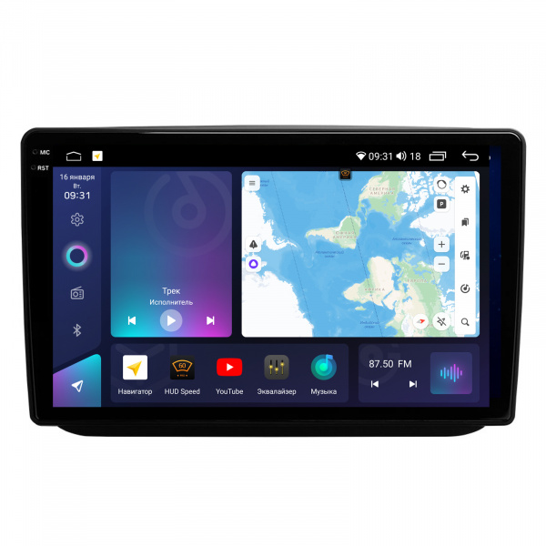 Магнитола на платформе Android Navi PRO 2K 4/32Gb 10" для Skoda Fabia 2007-2014