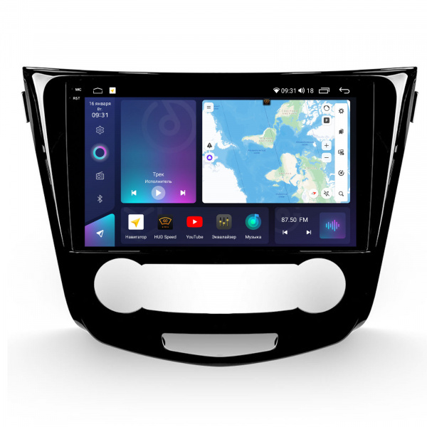 Магнитола на платформе Android Navi PRO 2K 4/32Gb 10" для Nissan Qashqai/X-Trail 2013-2021 "F1" A/C