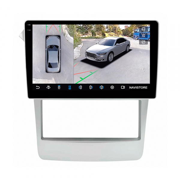 Магнитола Navi Pro 2K 6+128Gb 9" с поддержкой кругового обзора с камерами кругового обзора 360 1080p AHD для Daewoo Nexia 2008-2016