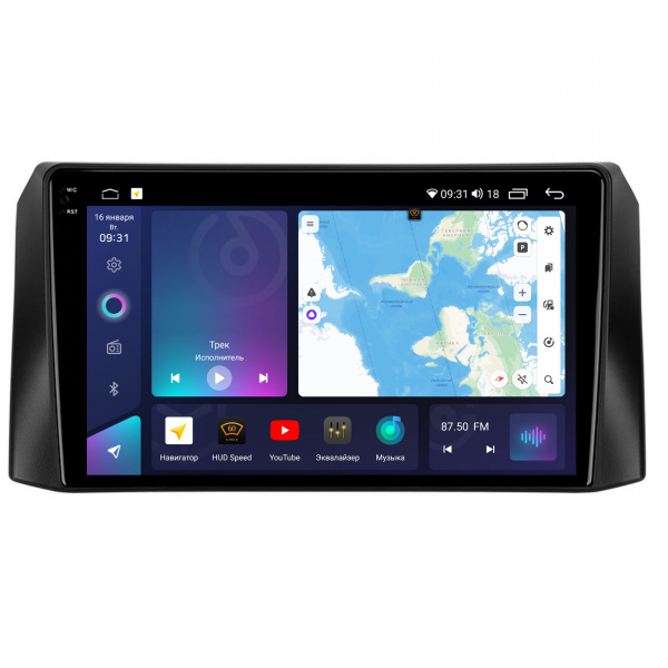 Магнитола на платформе Android Navi PRO 2K 4/32Gb 9" для UAZ Patriot 2016-2021