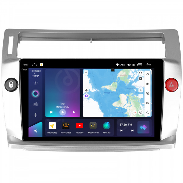 Магнитола на платформе Android Navi PRO 2K 4/32Gb 9" для Citroen C4 2004-2014