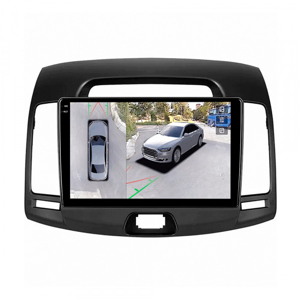 Магнитола Navi Pro 2K 6+128Gb 9" с поддержкой кругового обзора с камерами кругового обзора 360 1080p AHD для Hyundai Elantra 2006-2011