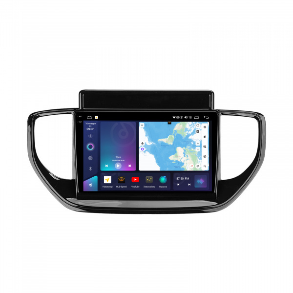 Магнитола на платформе Android Navi PRO 2K 4/32Gb 9" для Hyundai Solaris 2021-2024