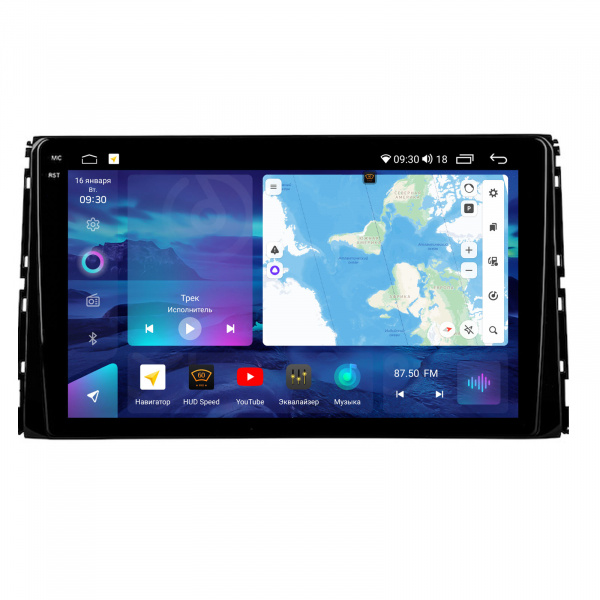 Магнитола на платформе Android Navi PRO 2K 6/128Gb 10" для Toyota RAV4 2018-2021