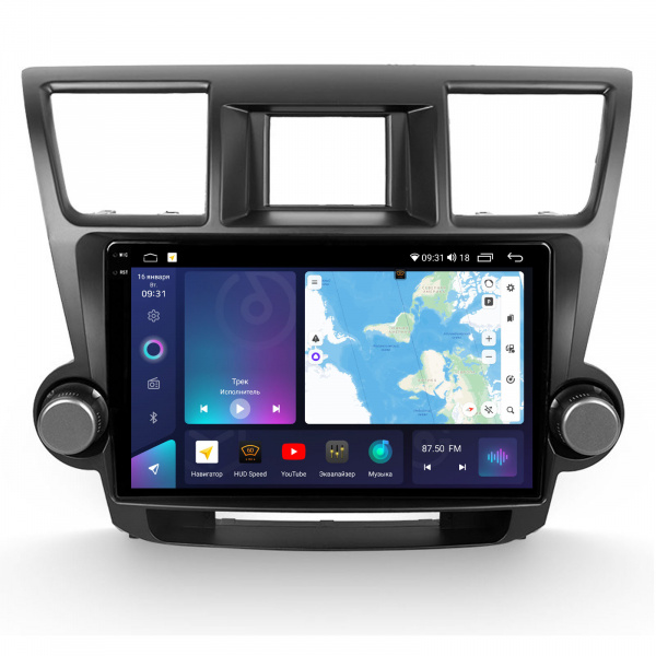 Магнитола на платформе Android Navi PRO 2K 4/32Gb 10" для Toyota Highlander 2007-2013