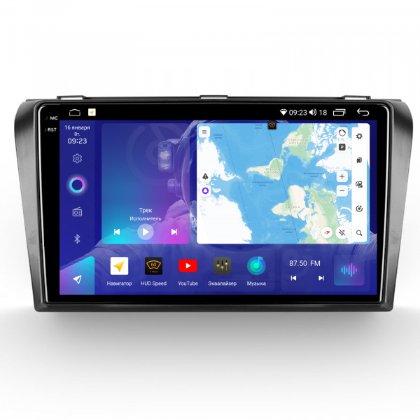 Магнитола на платформе Android Navi PRO 2K 4/64Gb 9" для Mazda 3 2003-2009