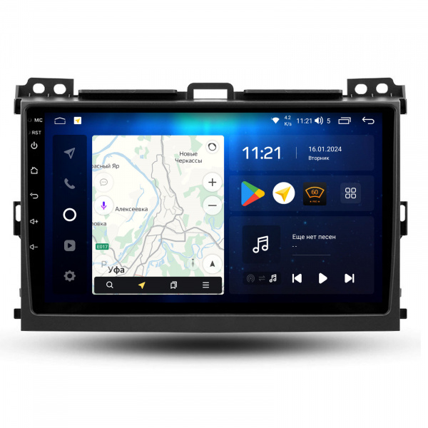 Магнитола Navi S Plus 6+128Gb 9" для Toyota Land Cruiser Prado 120 2003-2009 Type-A
