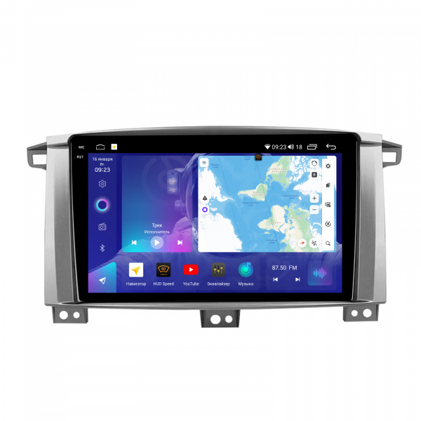 Магнитола на платформе Android Navi PRO 2K 4/64Gb 9" для Toyota Land Cruiser 100 2002-2007 "Type-A"