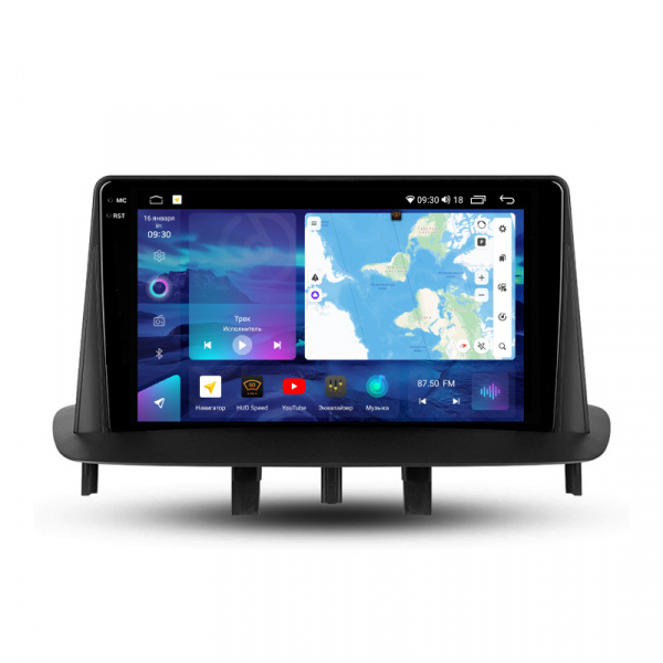 Магнитола на платформе Android Navi PRO 2K 6/128Gb 9" для Renault Megane/Fluence 2008-2014