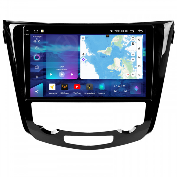 Магнитола на платформе Android Navi PRO 2K 6/128Gb 10" для Nissan Qashqai/Xtrail 2013-2021 10" "F2" Climate