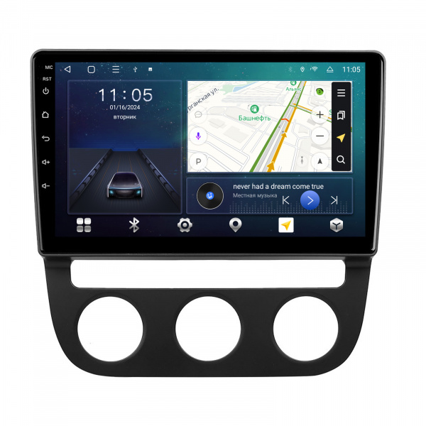 Магнитола Navi S 3+32Gb 10" для Volkswagen Golf 5/Jetta 5 2003-2010 10" "F2" Climate