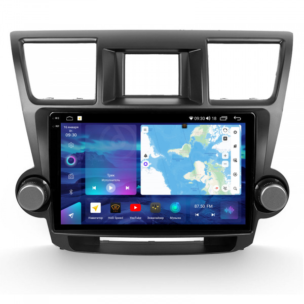 Магнитола на платформе Android Navi PRO 2K 6/128Gb 10" для Toyota Highlander 2007-2013