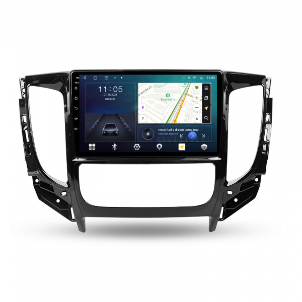 Магнитола Navi S 2+32Gb 9" для Mitsubishi L200 2015-2019  F2 Climate