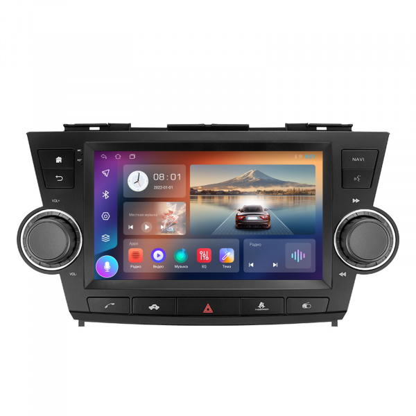 Магнитола NAVI LITE 2+32Gb 9" для Toyota Highlander 2007-2013 с кнопками управления