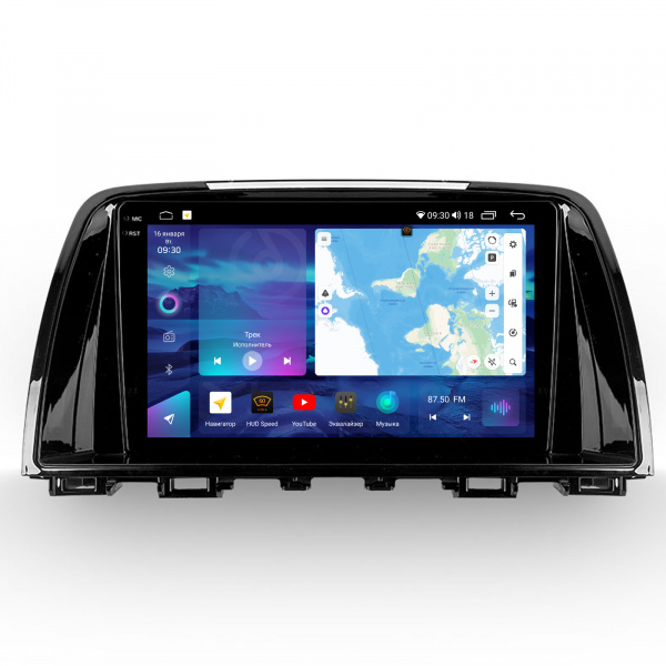 Магнитола на платформе Android Navi PRO 2K 6/128Gb 9" для Mazda 6 2012-2017 Type-B