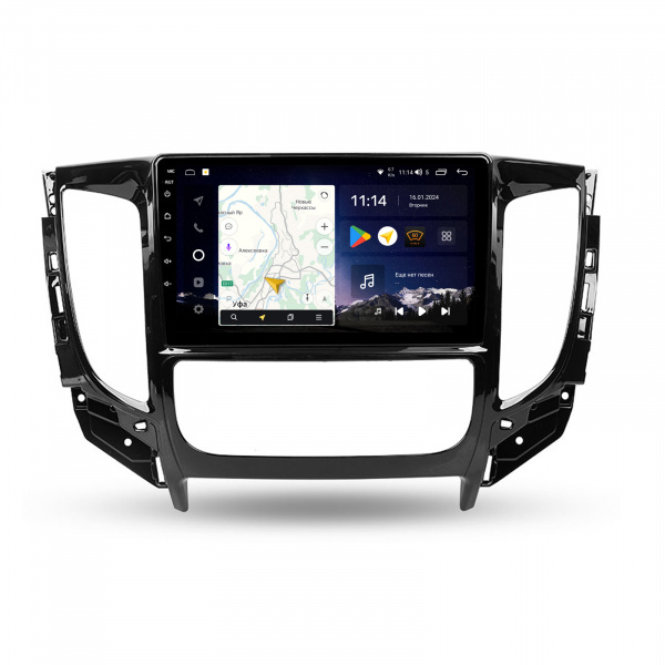 Магнитола Navi S Plus 4+64Gb 9" для Mitsubishi L200 2015-2019  F2 Climate