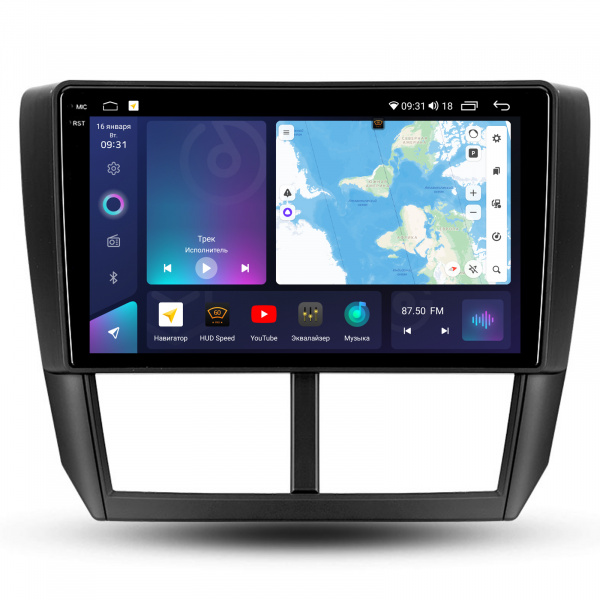 Магнитола на платформе Android Navi PRO 2K 4/32Gb 9" для Subaru Impreza/Forester 2008-2013