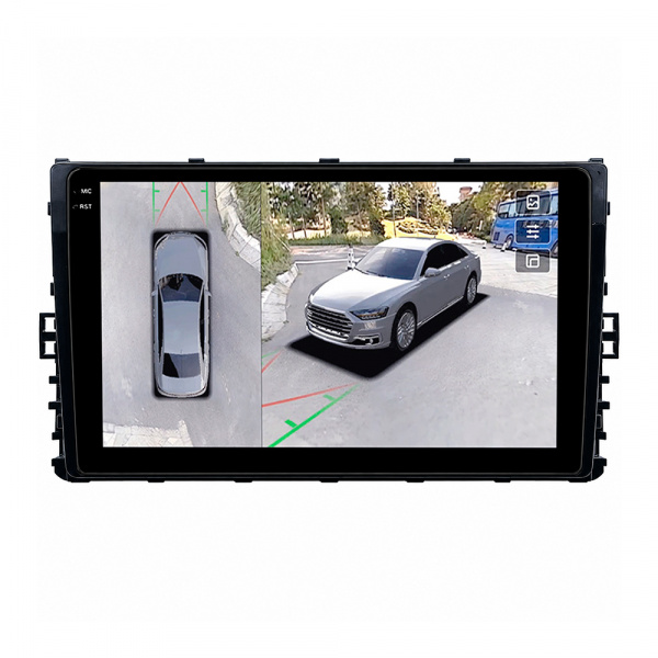 Магнитола Navi Pro 2K 8+128Gb 9" с поддержкой кругового обзора с камерами кругового обзора 360 1080p AHD для Volkswagen Jetta 7/Skoda Kamiq/Passat-B8 2019-2026